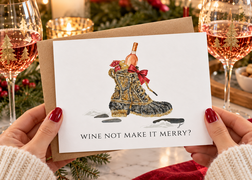 Maine Signature Boot – Wine Not Make It Merry? Holiday Card