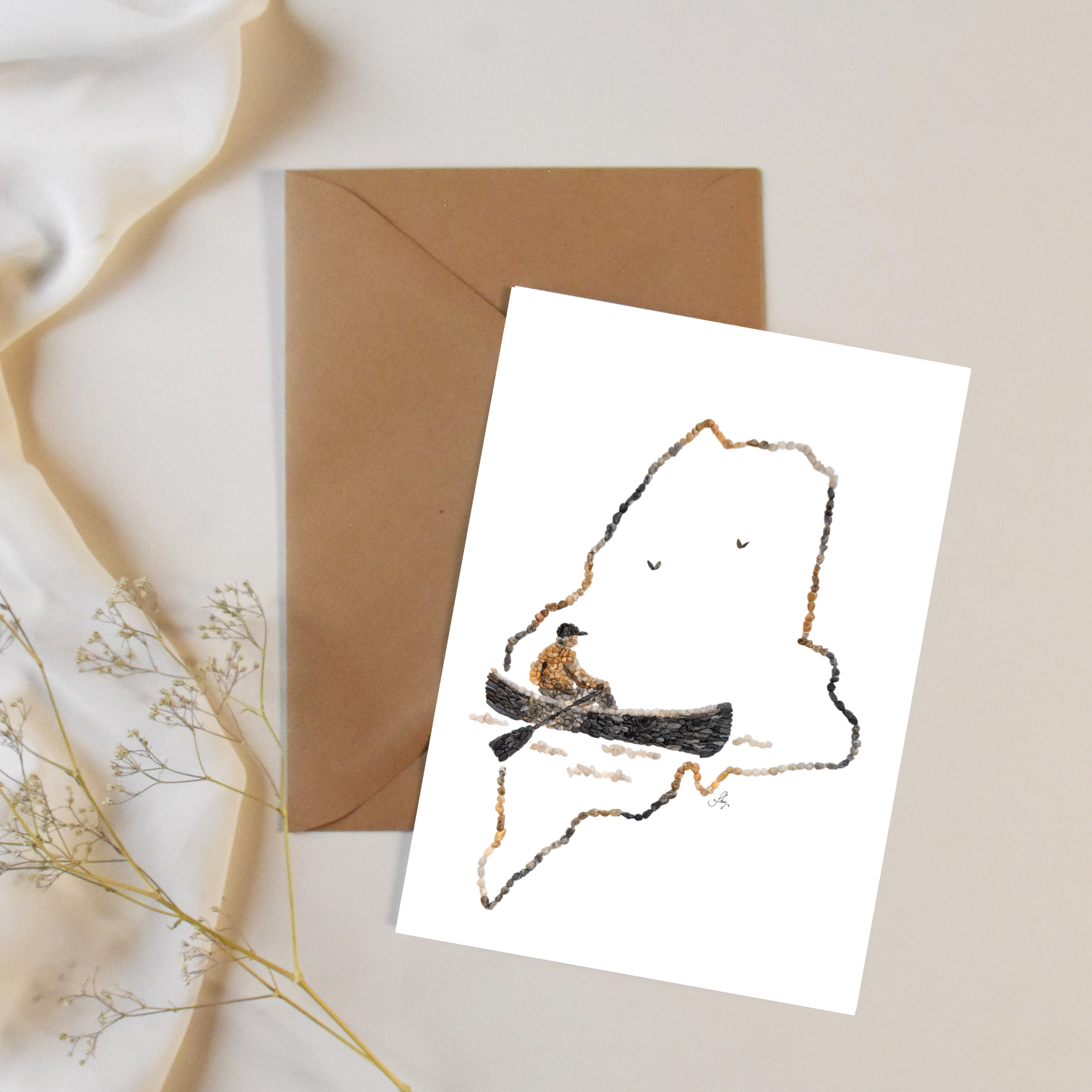Maine Canoeing All Occasion Card