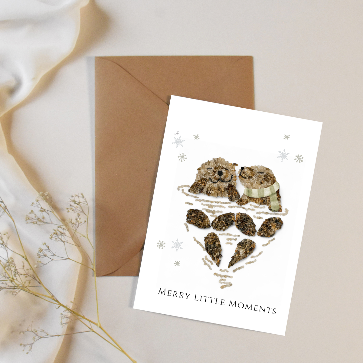 Drift & Ripple Otters – Merry Little Moments Holiday Card