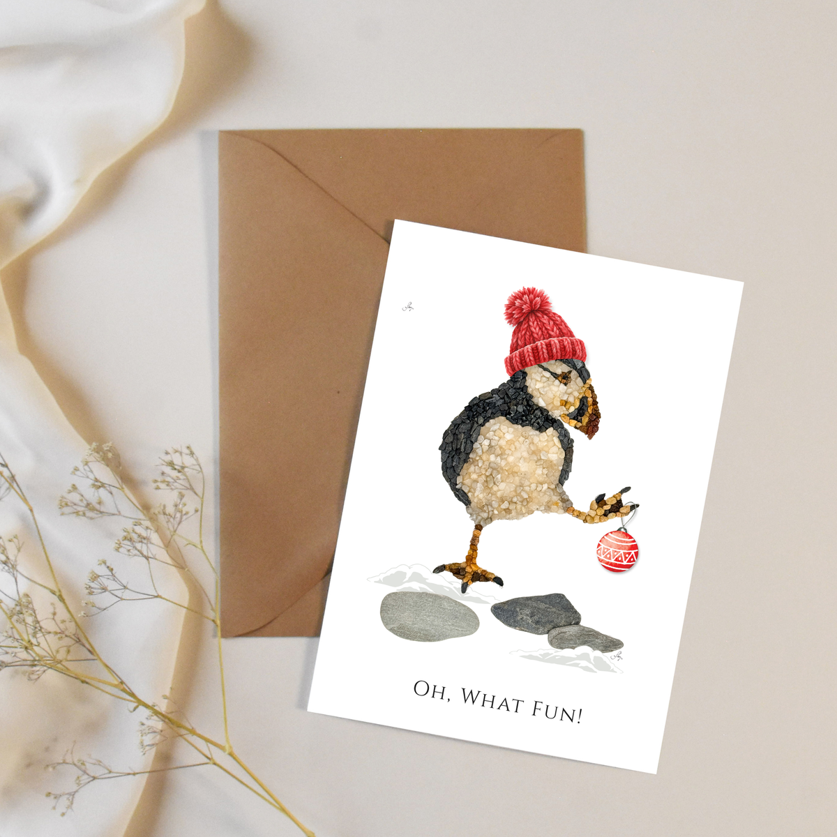 Tux the Puffin – Oh What Fun! Holiday Card