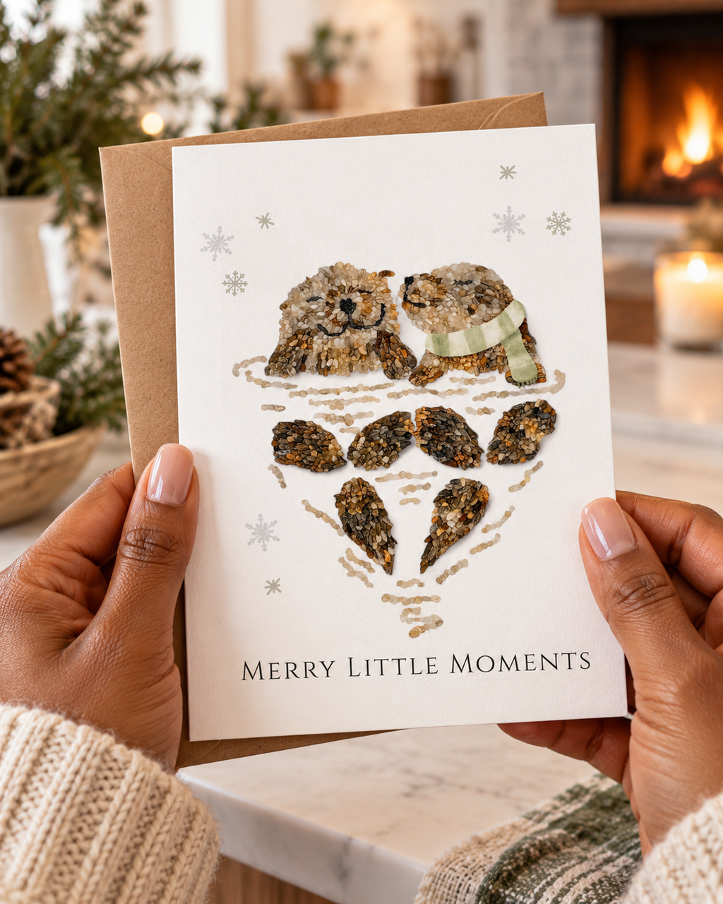 Drift & Ripple Otters – Merry Little Moments Holiday Card
