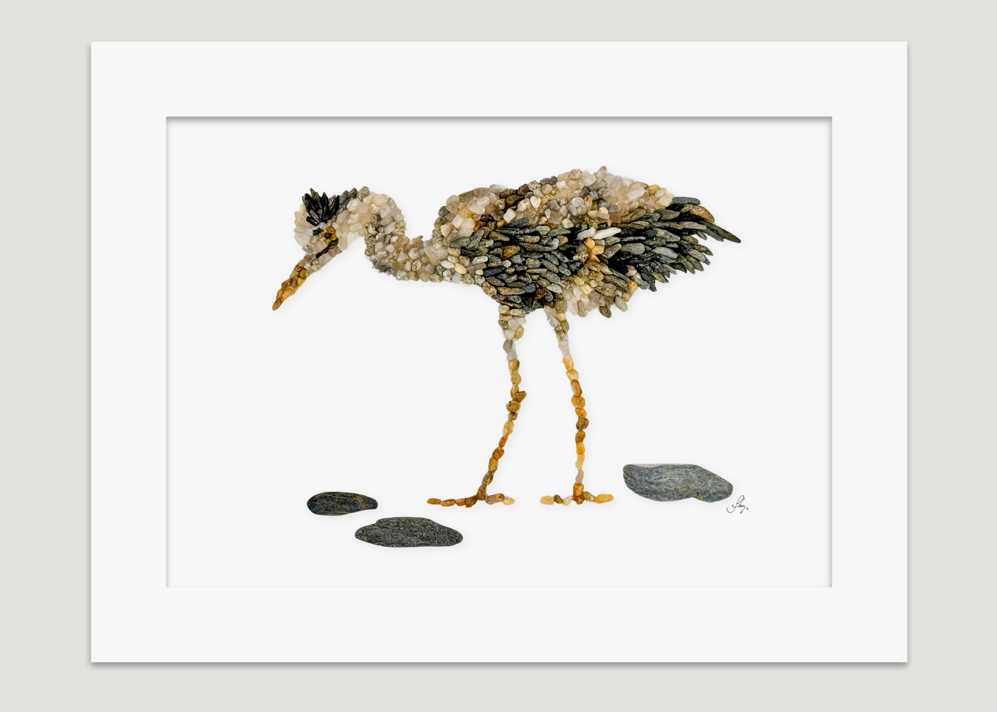 Wade the Fishing Heron Print