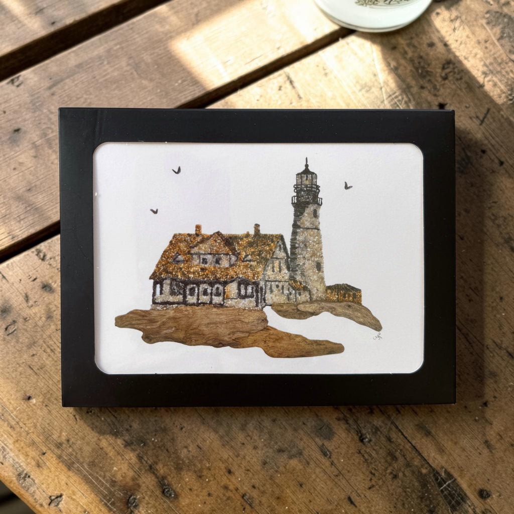 Lighthouses of Maine Notecards - 3 unique designs (2 of each)