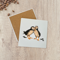 Puffin Birds Ceramic Stone Coaster