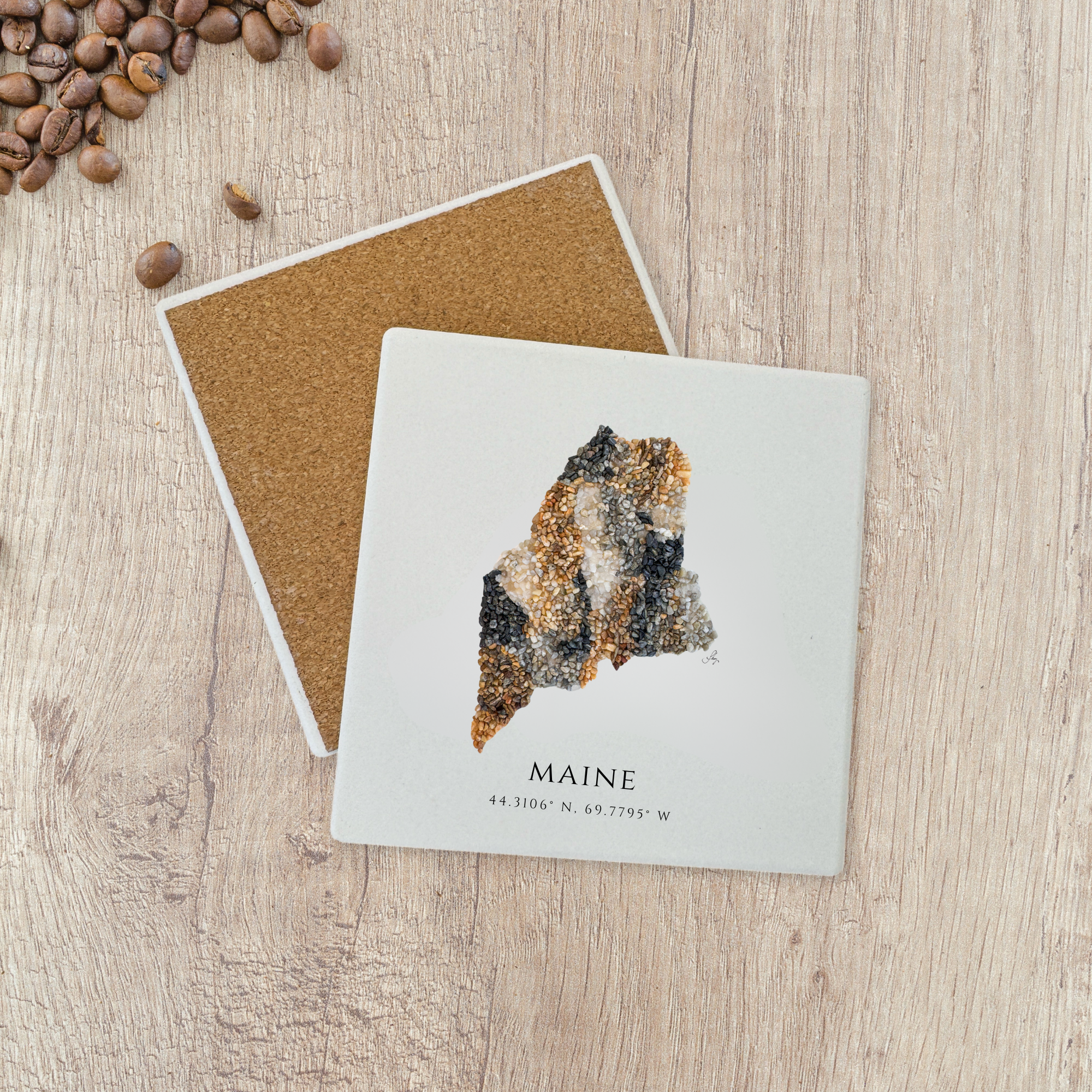 Maine State Ceramic Stone Coaster