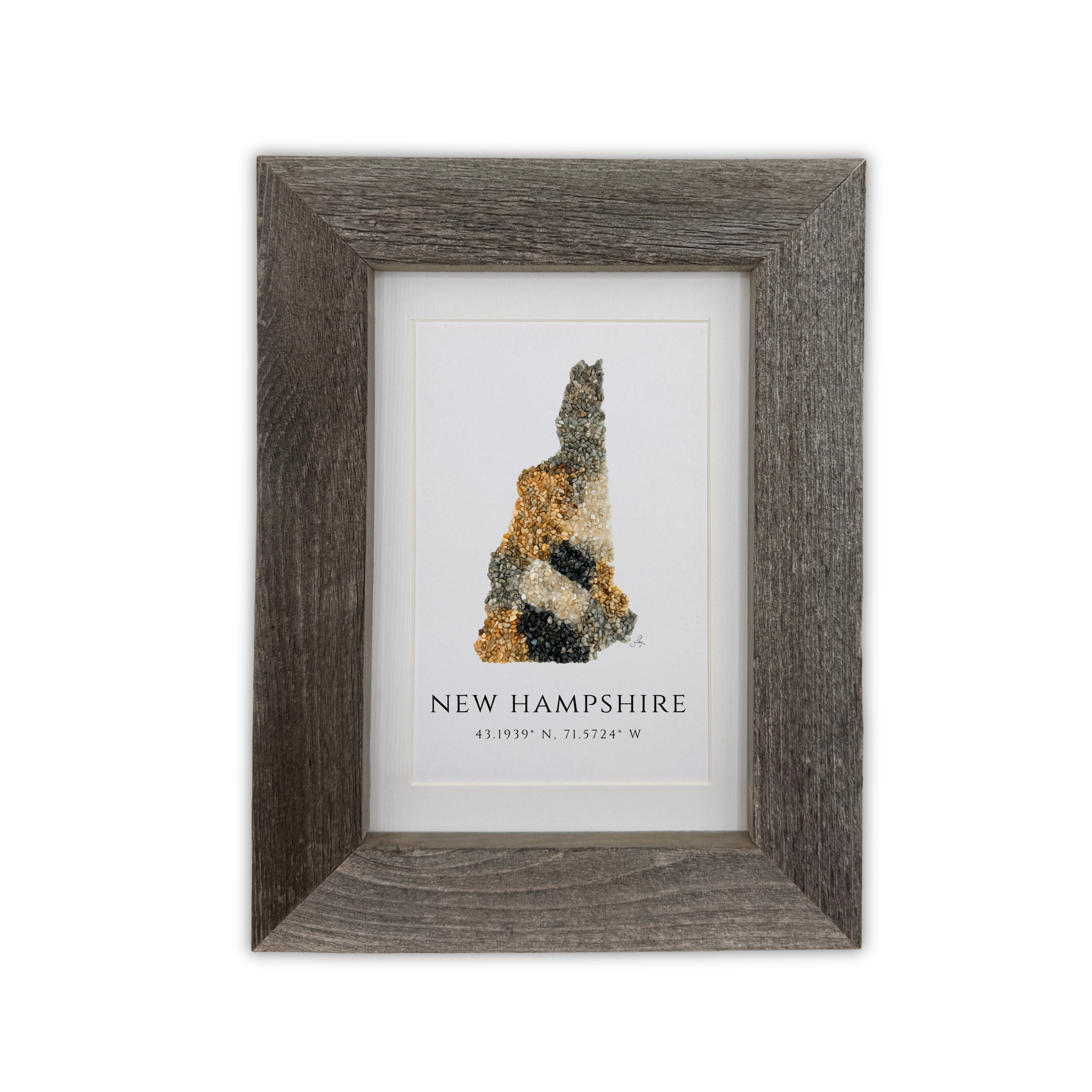 New Hampshire Coordinates Print