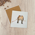 Finch Birds Stone Coaster