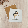 Puffin Tux Ceramic Stone Coaster