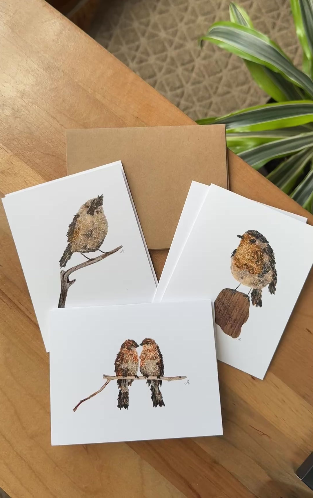 Little Bird Notecards - 3 unique designs (2 of each)